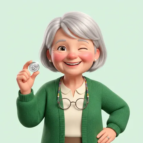 Dottie, the Senior Dime mascot